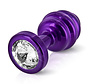 Diogol - Ano Butt Plug Geribbeld Paars 35 mm