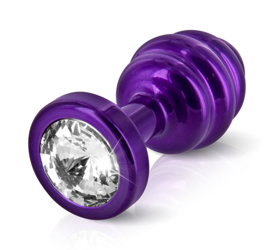 Diogol - Ano Butt Plug Ribbed Purple 35 mm