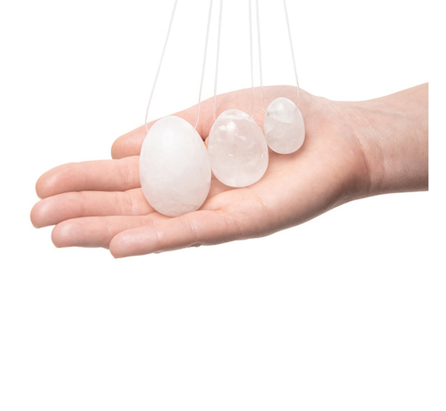 La Gemmes - Yoni Egg Set Clear Quartz (L-M-S)