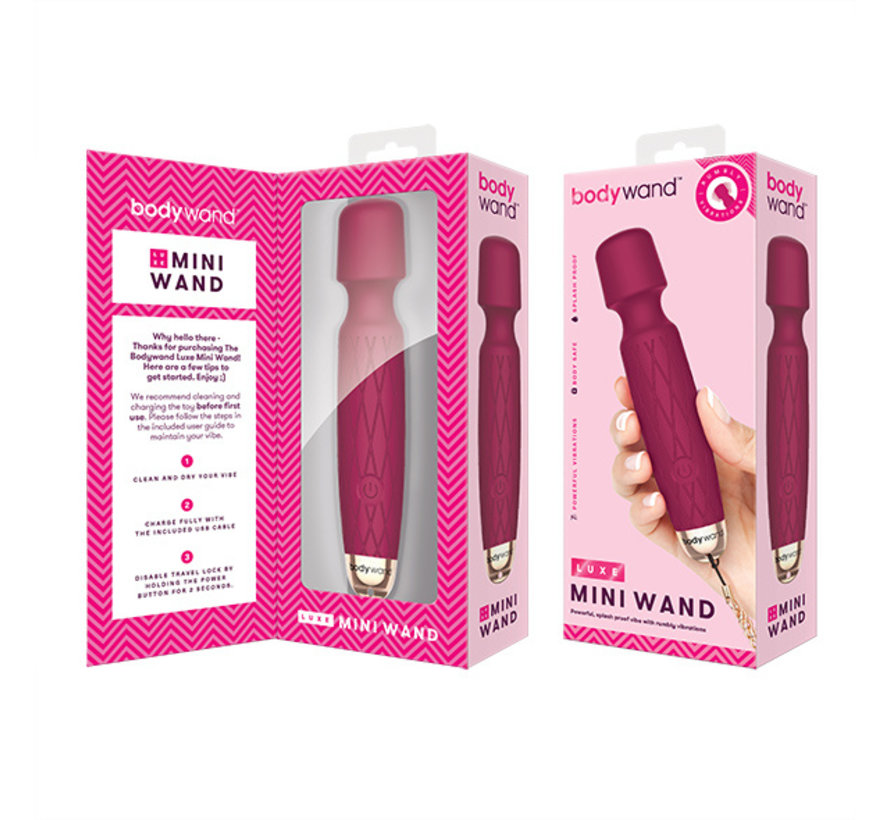 Bodywand - Luxe Mini USB Wand Vibrator Roze