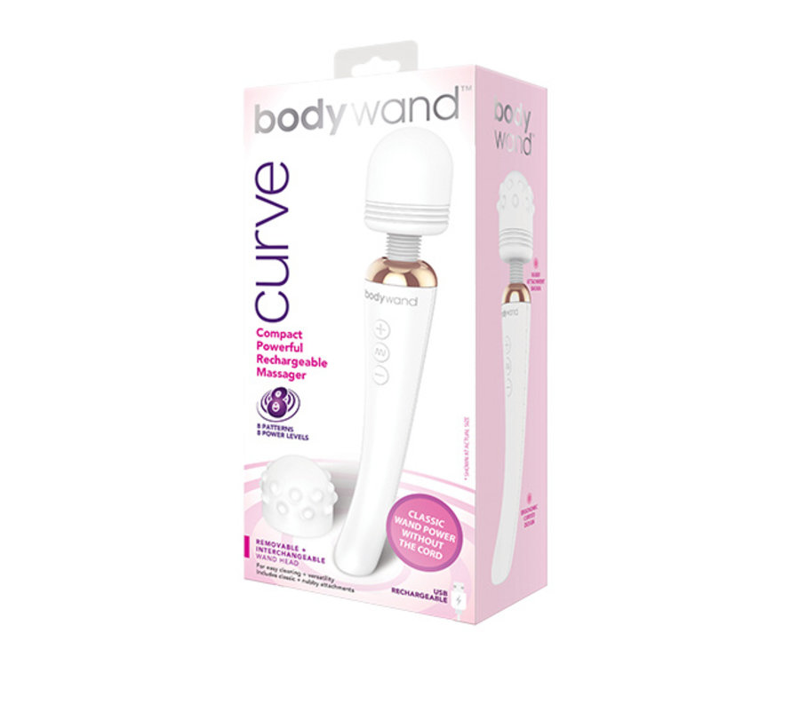 Bodywand - Curve Rechargeable Wand Massager White