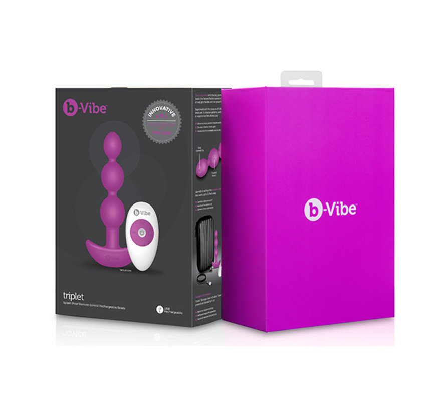 B-Vibe - Triplet Anal Beads Fuchsia