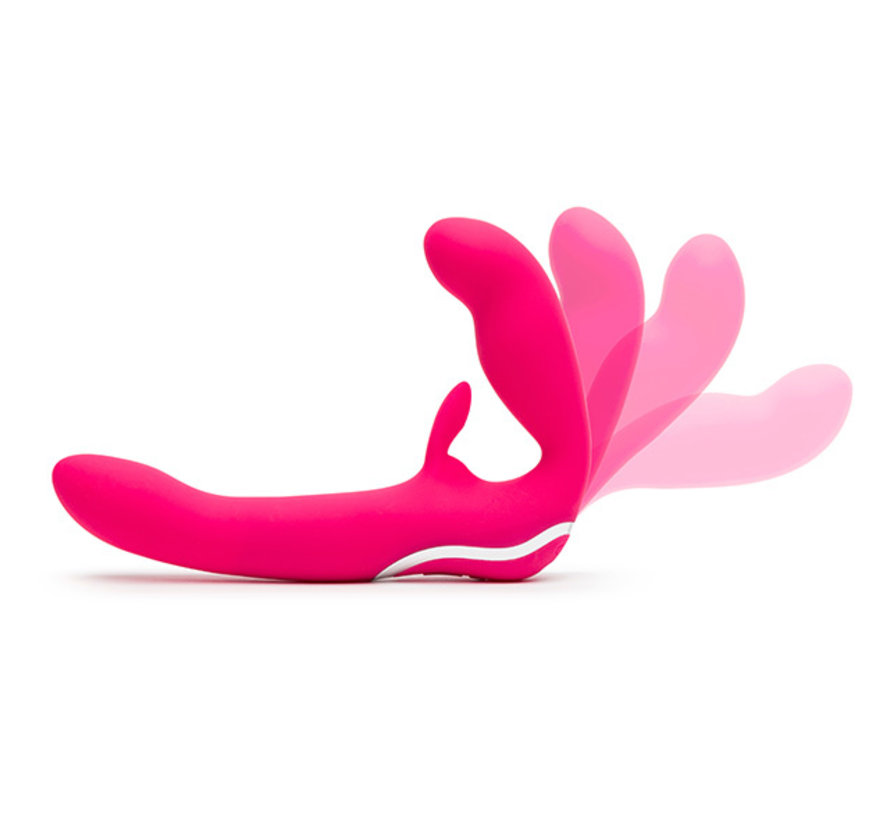 Happy Rabbit - Strapless Strap-On Rabbit Vibe Pink