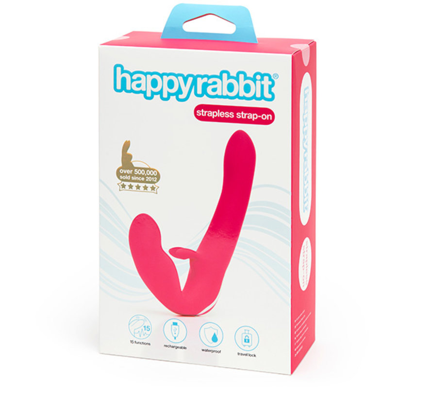 Happy Rabbit - Strapless Strap-On Rabbit Vibe Pink