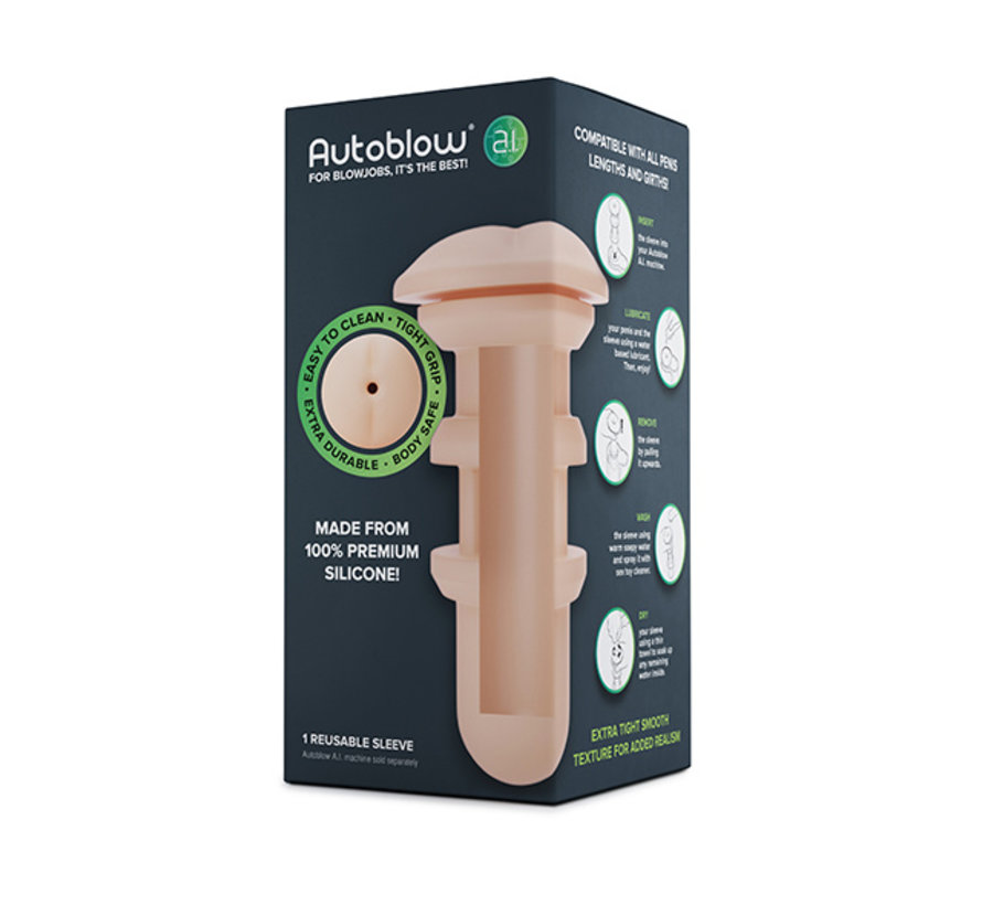 Autoblow - A.I. Silicone Anus Sleeve White