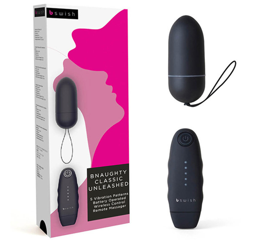 B Swish - bnaughty Classic Unleashed Vibrating Bullet Black