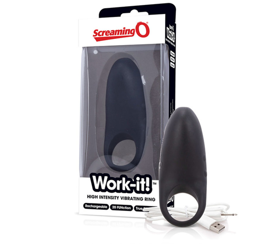 The Screaming O - Work-it! Vibrating Ring Black