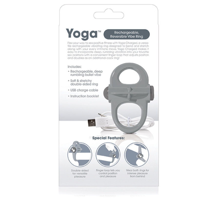 The Screaming O - Charged Yoga Vibe Ring Grijs