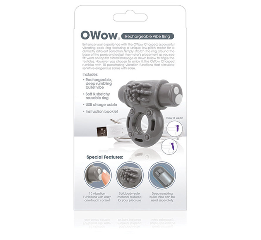 The Screaming O - Charged OWow Vibe Ring Grey