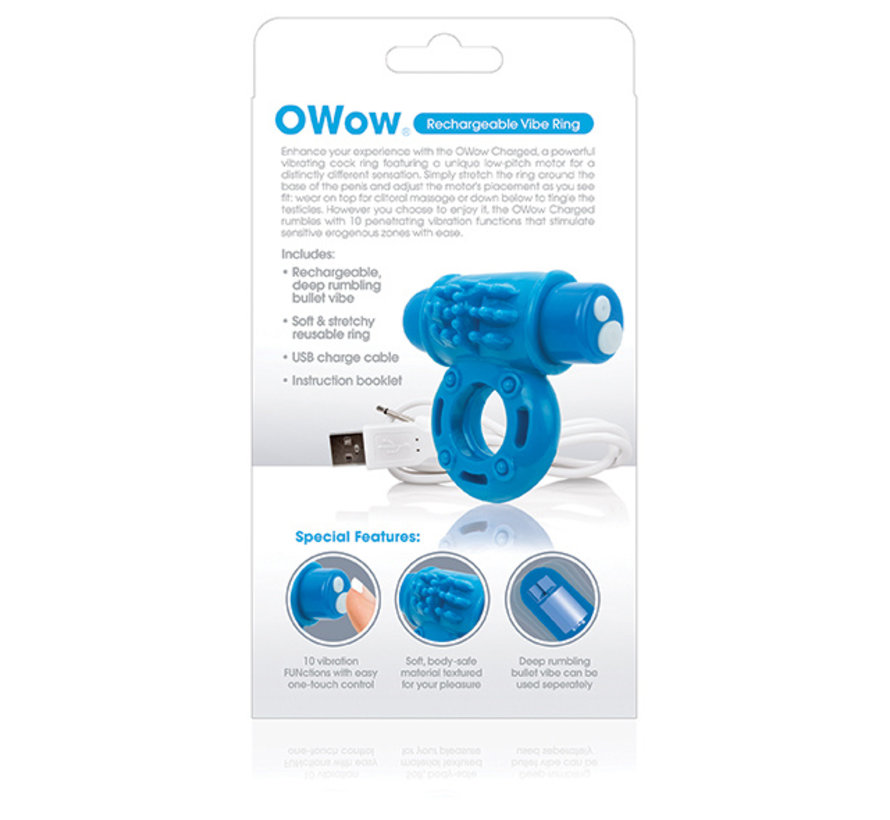 The Screaming O - Charged OWow Vibe Ring Blue