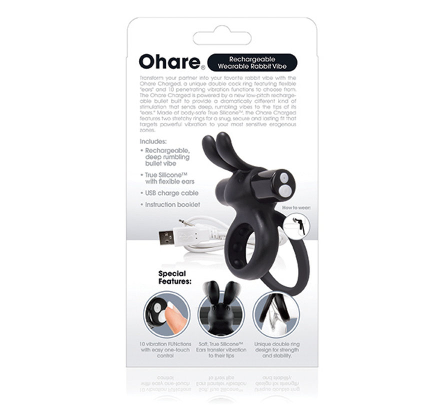 The Screaming O - Charged Ohare Rabbit Vibe Zwart