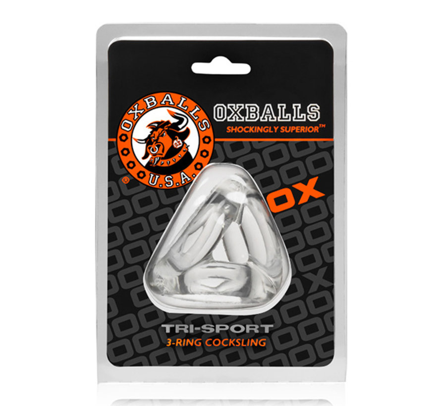 Oxballs - Tri-Sport Cocksling Clear