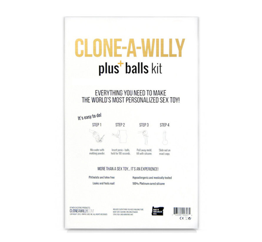 Clone-A-Willy - Kit Inclusief Ballen Lichte Huidskleur