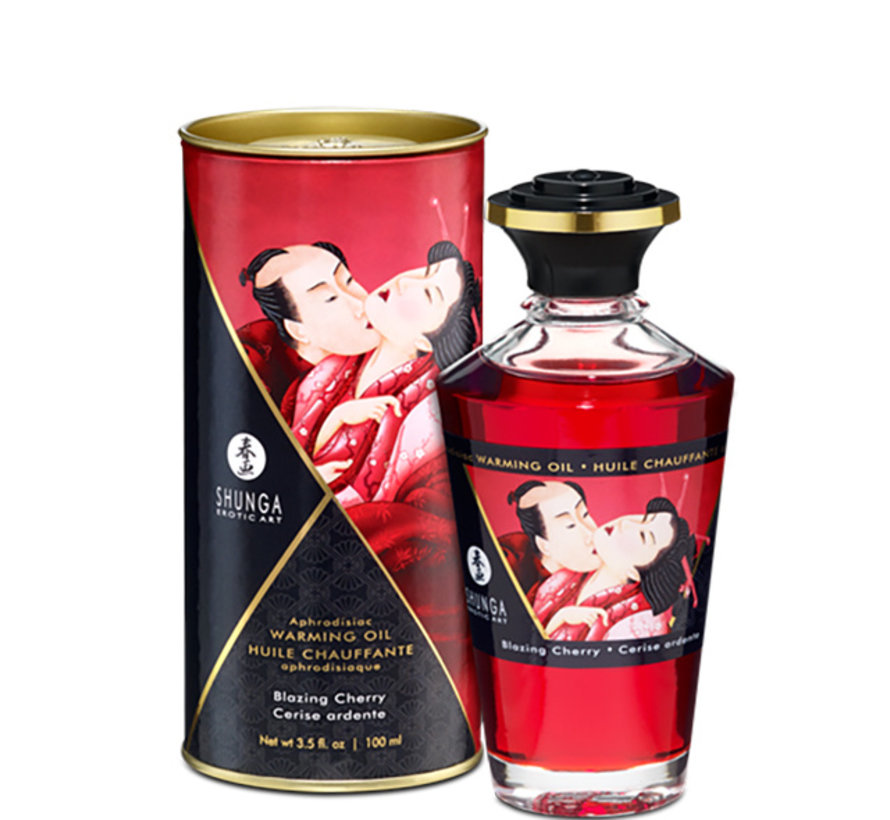 Shunga - Aphrodisiac Warming Oil Blazing Cherry 100 ml