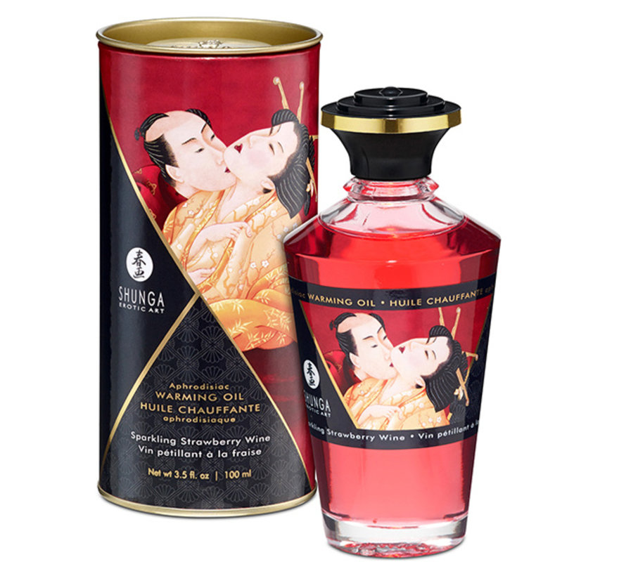 Shunga - Aphrodisiac Warming Oil Sparkling Strawberry Wine 100 ml