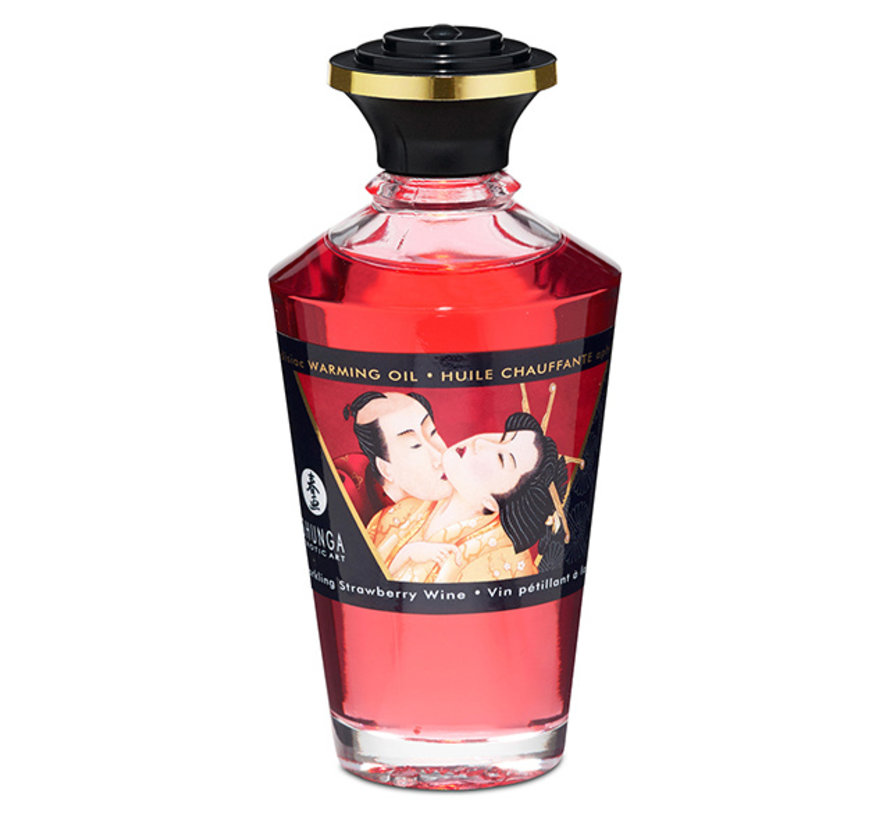 Shunga - Aphrodisiac Warming Oil Sparkling Strawberry Wine 100 ml