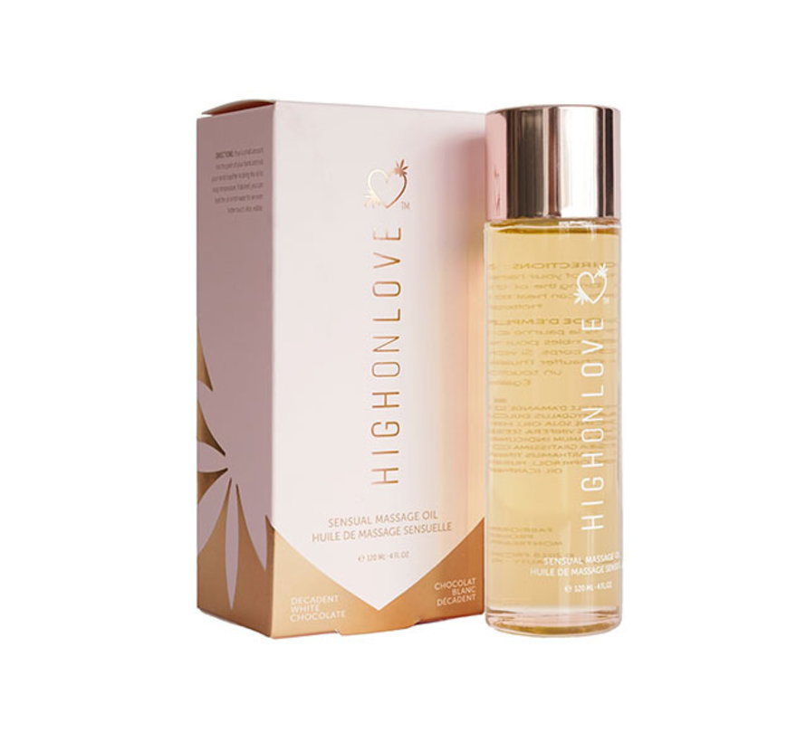 HighOnLove - Massage Olie Decadente Witte Chocolade 120 ml