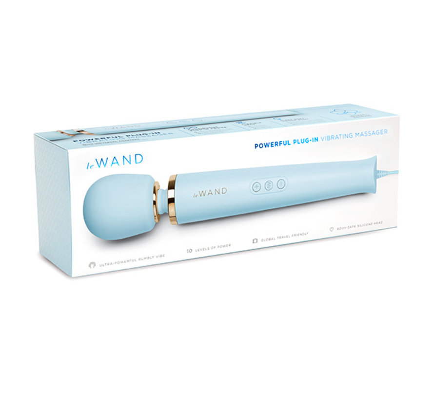 Le Wand - Krachtige Plug-In Vibrerende Massager Blauw