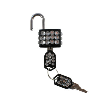 Locked in lust Crystal Padlock White