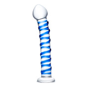 Glas Glas - Blue Spiral Glass Dildo