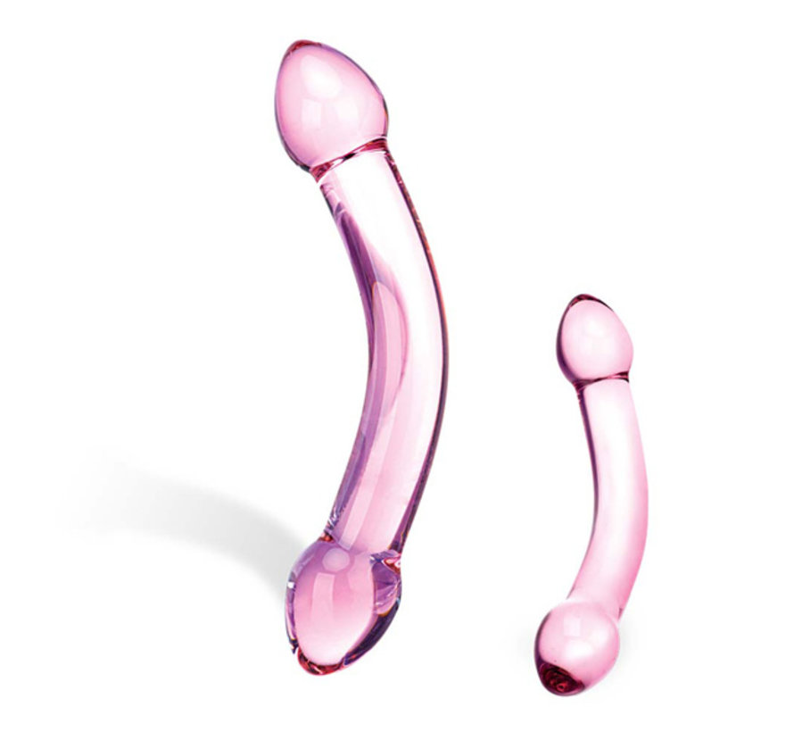 Glas - Double Trouble Purple Glass Dildo