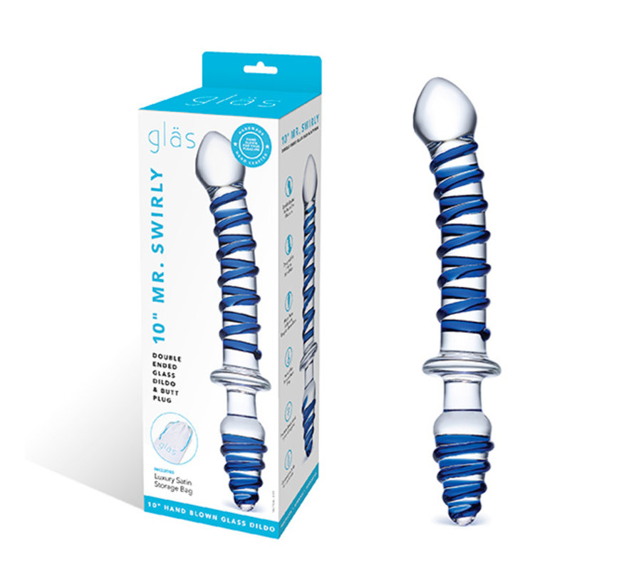 Glas - Mr. Swirly Double Ended Glass Dildo & Butt Plug