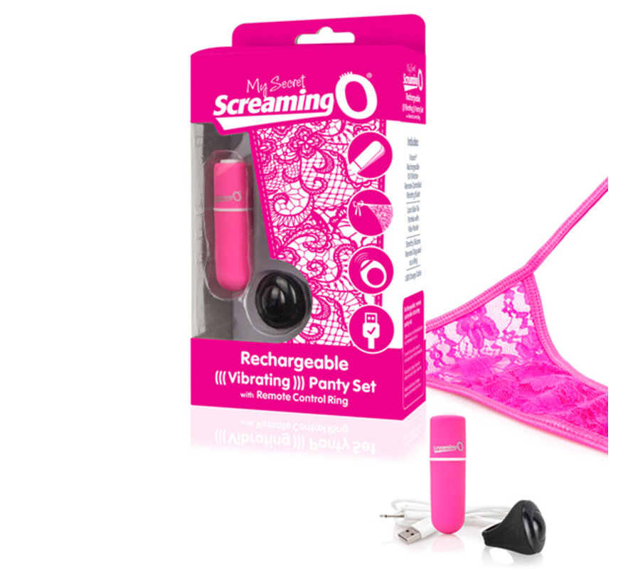 The Screaming O - Charged Remote Control Panty Vibe Pink