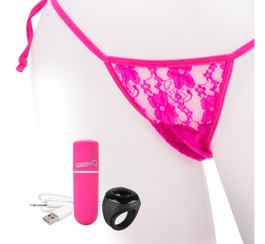 The Screaming O - Charged Remote Control Panty Vibe Pink