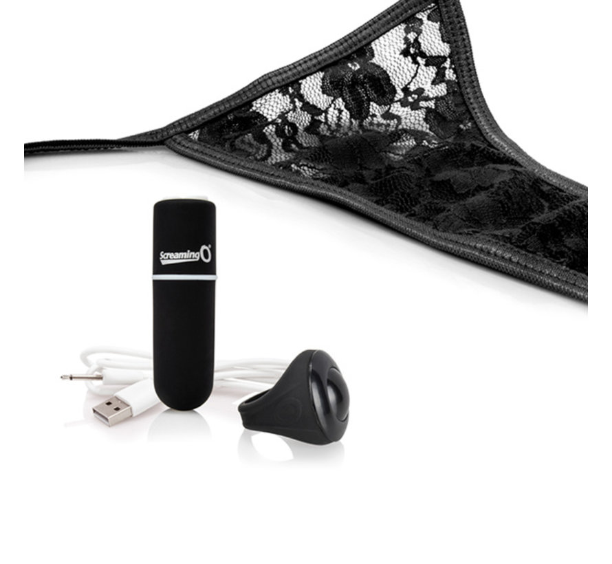 The Screaming O - Charged Remote Control Panty Vibe Black