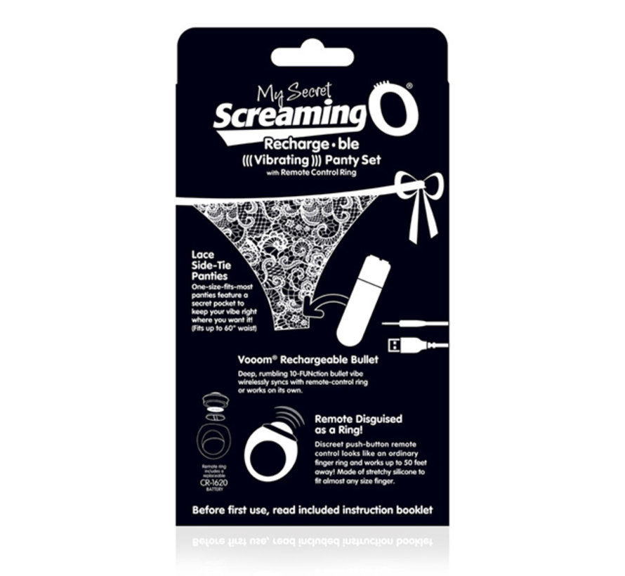 The Screaming O - Charged Remote Control Panty Vibe Black