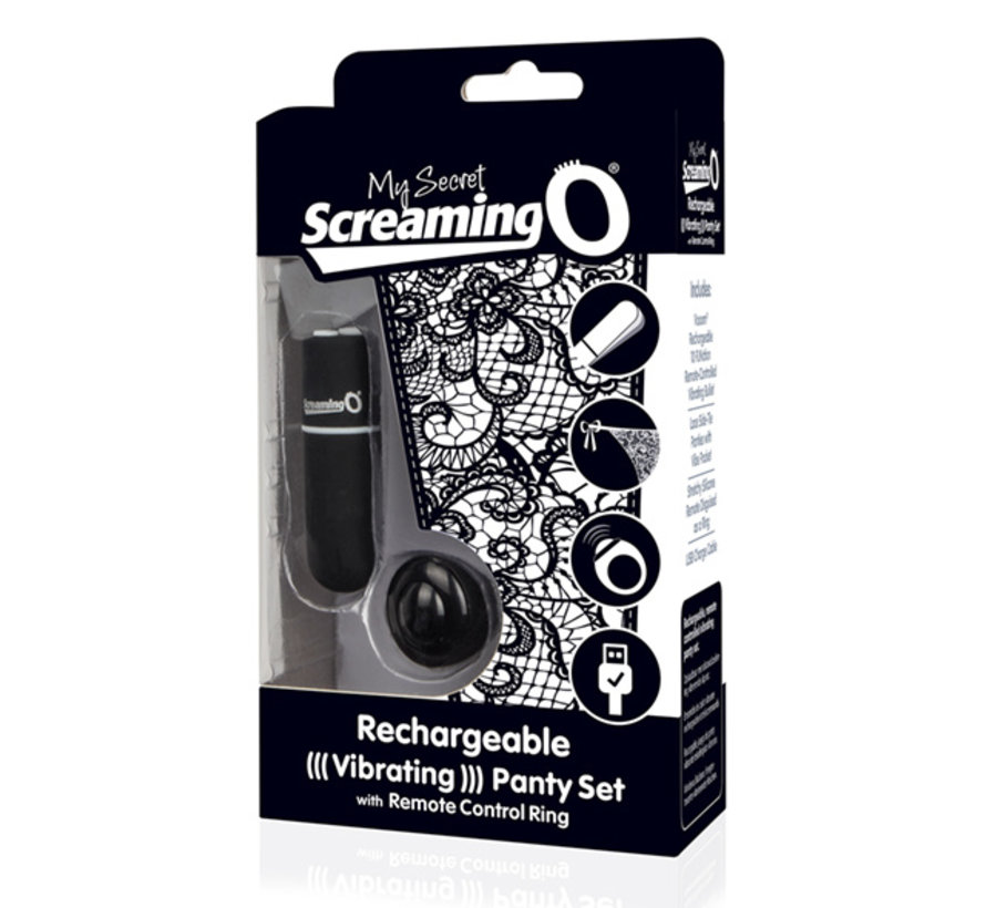 The Screaming O - Charged Remote Control Panty Vibe Zwart