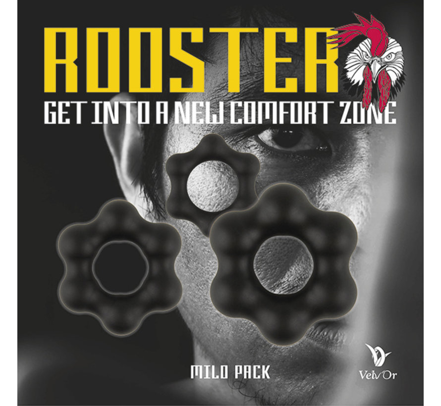 Velv'Or - Rooster Milo Pack Set of Robust Cock Rings