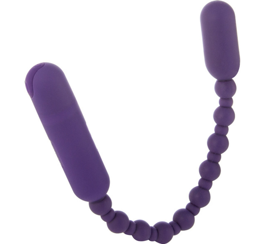 Rechargeable PowerBullet Booty Beads Paars