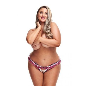Teacher&#039;s Pet Sexy Schoolmeisje String Met Open Kruis - Roze