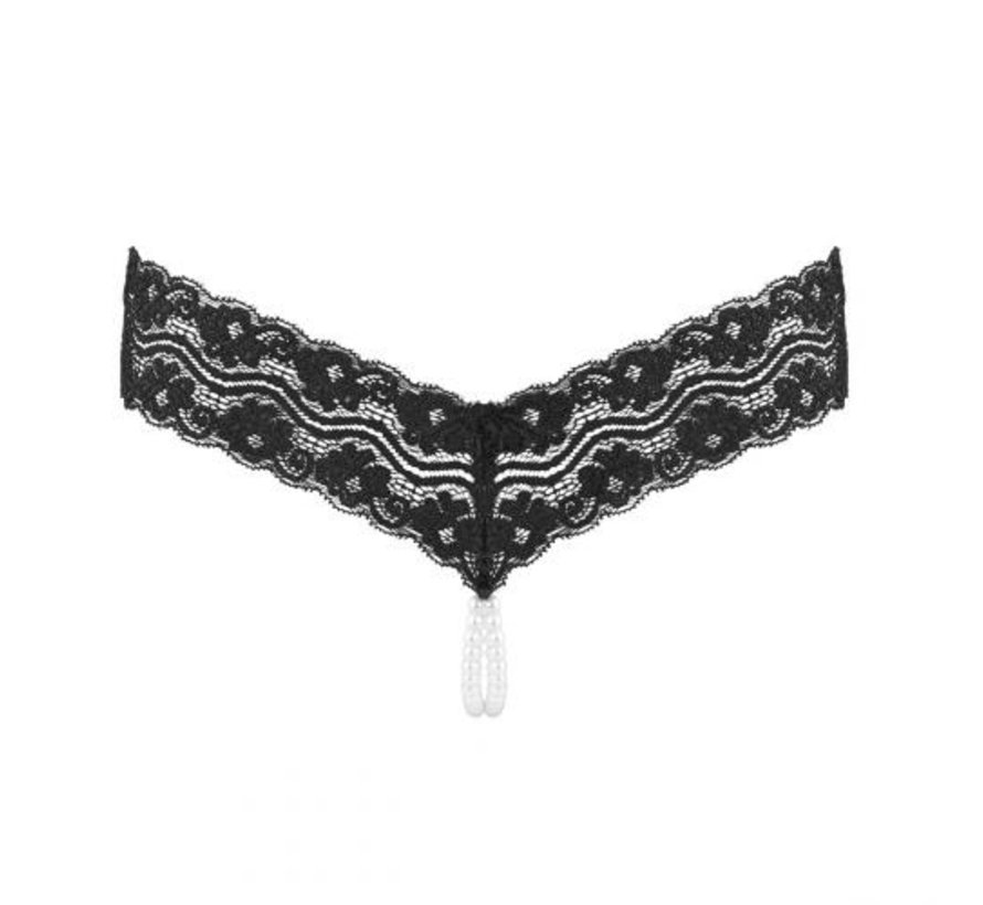 Underneath - Mira String Met Open Kruisje En Parelketting