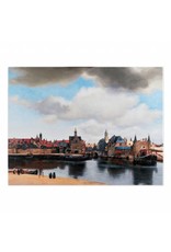 Reproductie Gezicht op Delft op Canvas