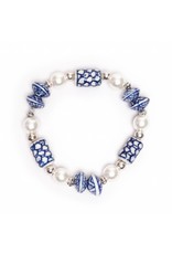 Delft Blue Pearl Bracelet