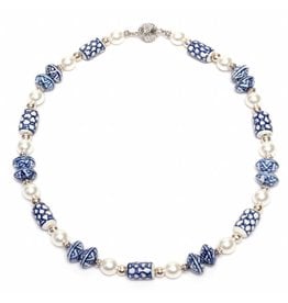 Delft Blue Pearl Necklace