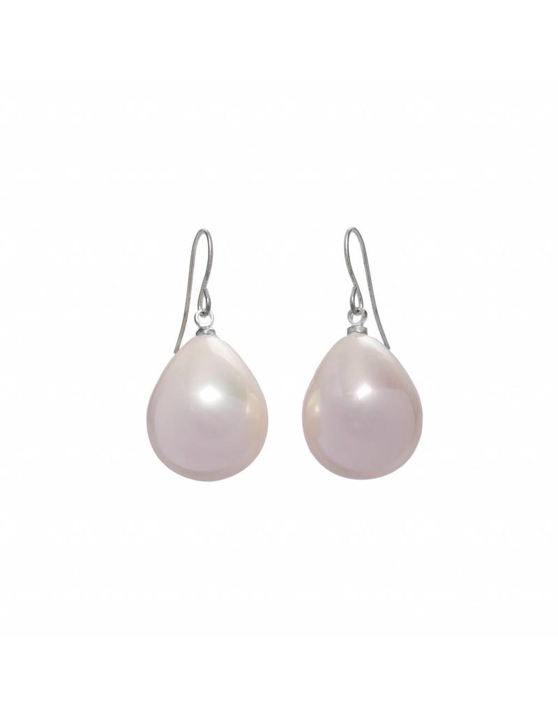 Pearl Earrings Silver colored hooks (Small)