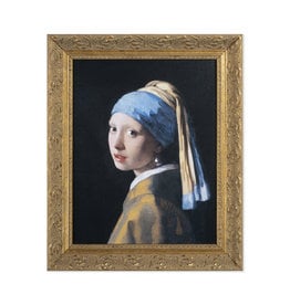 Reproduction Girl with a Pearl Earring on canvas framed