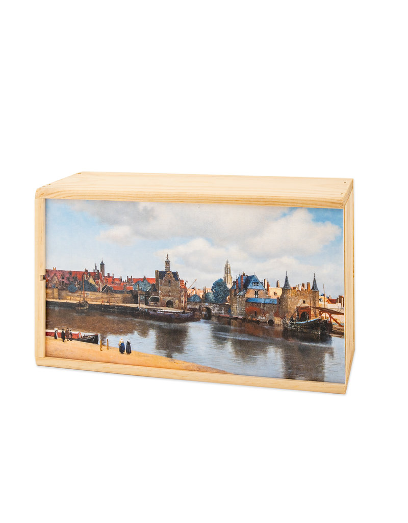 Wine box with glasses Delft