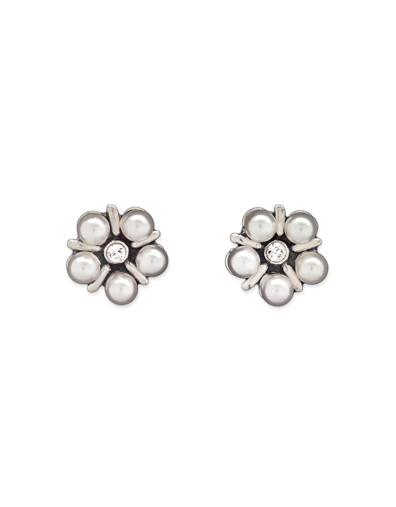 Earrings plug flower Sterling Silver