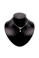 Ketting Strikje met strass en parel
