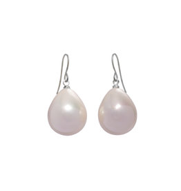 Pearl earrings silver hooks