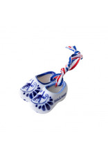 Clogs Delft blue with ribbon