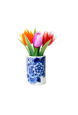 Magneet tulpen in bloempot Delfts Blauw