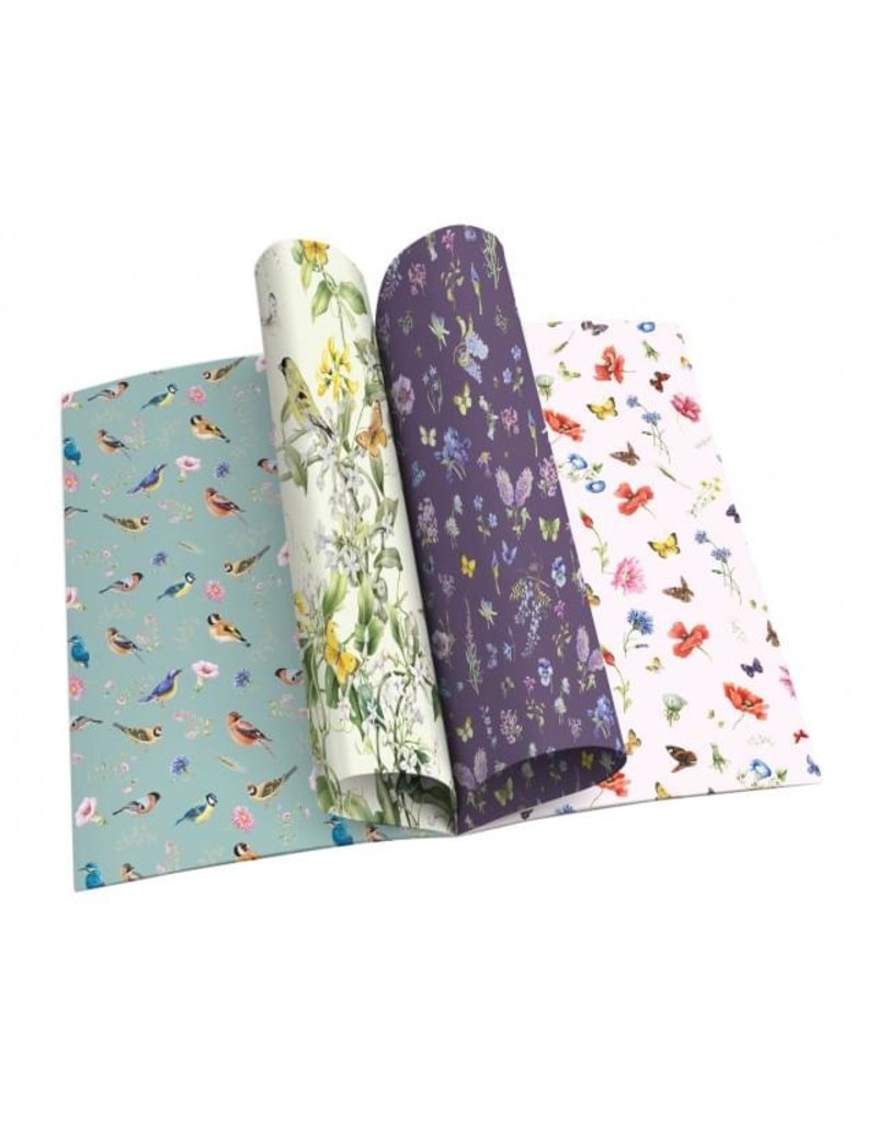 Gift Wrap Book Birds in wisteria, Janneke Brinkman