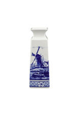 Vase small  square landscape Delft blue