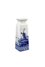 Vase small  square landscape Delft blue