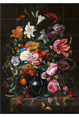 Ceramic Tile Tableau Flowers de Heem 97 x 140 cm (117 single tiles)